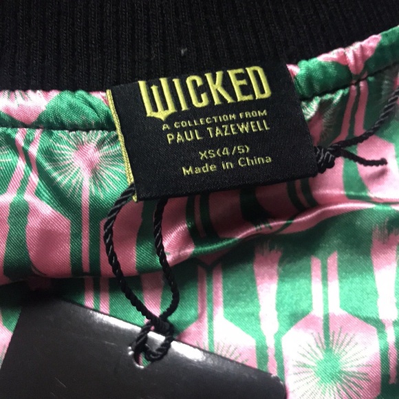 WICKED Graphic Bomber Jacket Girls Size XS (4/5) | NWT! - Picture 5 of 6